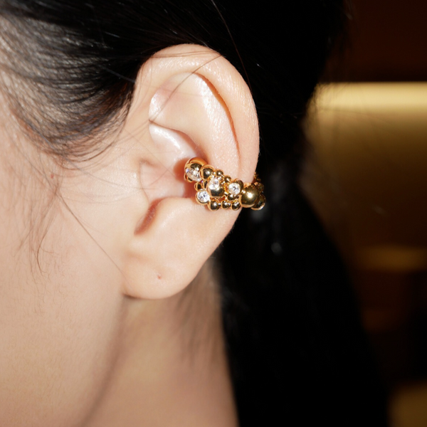 Golden Dewdrop Ear Cuff by Verola